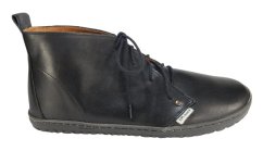 černé kožené kotníčkové barefoot 
