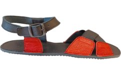 Kožené dámské barefoot  sandály JUAN červená