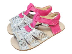 Dívčí kožené barefoot sandálky Miami/I růžová