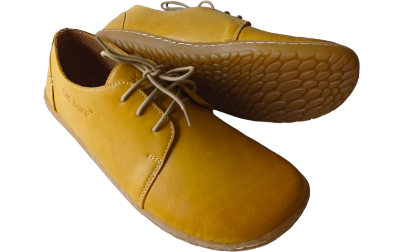 Dámská barefoot kožená obuv CARMEN žlutá