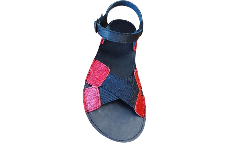 Kožené dámské barefoot  sandály JUAN červená