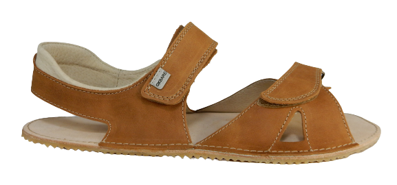 hnědé barefoot sandály