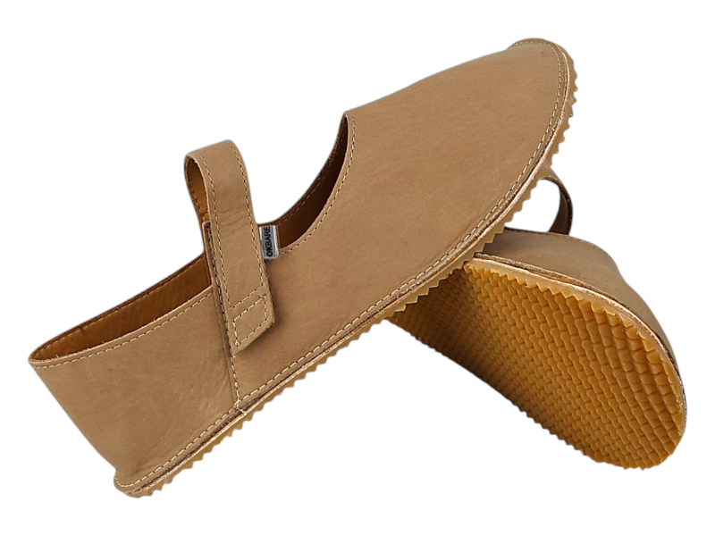 Dámské barefoot kožené  baleríny CHICORY hnědá