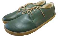 Dámská hřejivá barefoot kožená obuv CARMEN/Z/N olivová