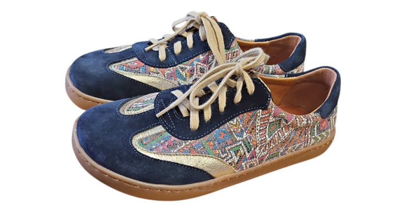 Dámské výrazné kožené barefoot tenisky ZARRA -barevné