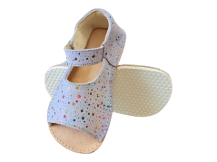 kožené barefoot sandálky s puntíky kožené barefoot sandálky s puntíky