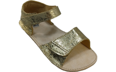 Dívčí kožené barefoot sandály MIRRISA zlatá