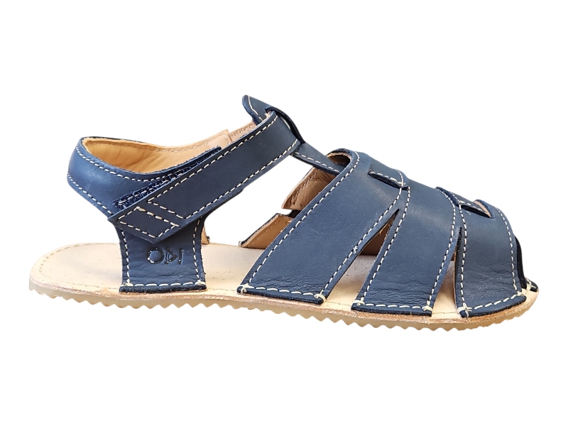Dětské kožené barefoot sandálky Palm/I modrá