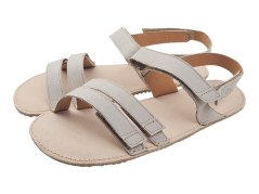 Kožené dámské barefoot  sandály SANTORINI krémová