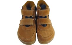 Dětské zateplené kotníkové barefoot boty PEAR hnědá s filcovou podšívkou