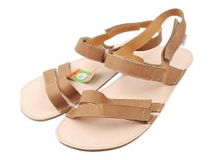 Kožené dámské barefoot  sandály SANTORINI hnědá