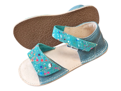 Dětské kožené barefoot sandály MIRRISA zelená