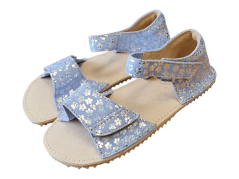 Dívčí kožené barefoot sandály MIRRISA lila