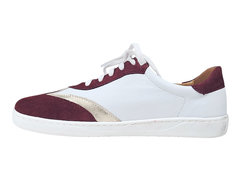 Dámské  kožené barefoot tenisky ZARRA burgundy