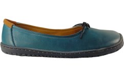 temně zelené barefoot baleríny s černou podrážkou