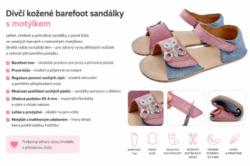 Barefoot sandálky pro malé princezny