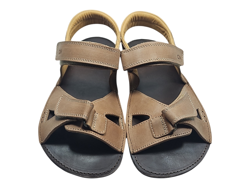Pánské kožené barefoot sandály  BOUNTY hnědá