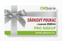 Dárkový stříbrný poukaz OKbare – hodnota 1500 Kč