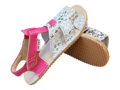 Dívčí kožené barefoot sandálky Miami/I růžová