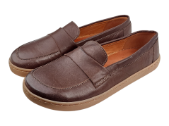Dámské barefoot baleríny z velurové kůže MAINE hnědé