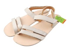 Kožené dámské barefoot  sandály SANTORINI krémová