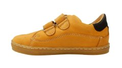 Dětské barefoot tenisky na suchý zip FIR žlutá