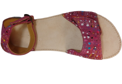 Barefoot kožené minimalistické sandály VIOLET vínová