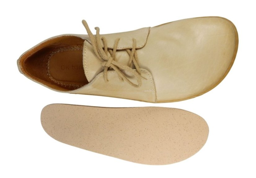 Dámská barefoot kožená obuv CARMEN krémová