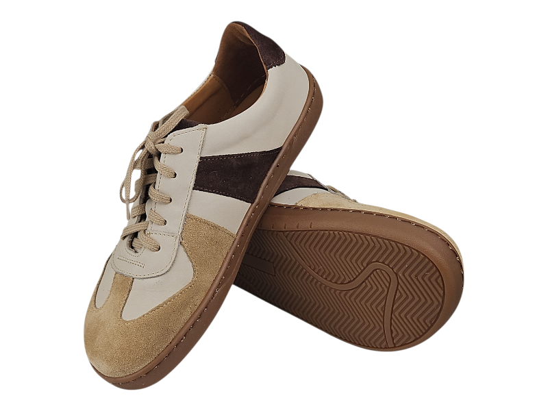 Kožené barefoot dámské sneakers PUMMAI hnědá