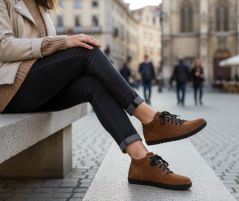 Dámská barefoot kotníčková obuv ANTERA hnědá