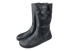 Dámské barefoot zimní kozačky TALI černá, s hřejivou vlněnou podšívkou