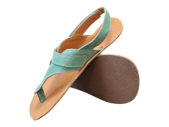 Barefoot dámské kožené žabky FIN/I/X sandály zelená