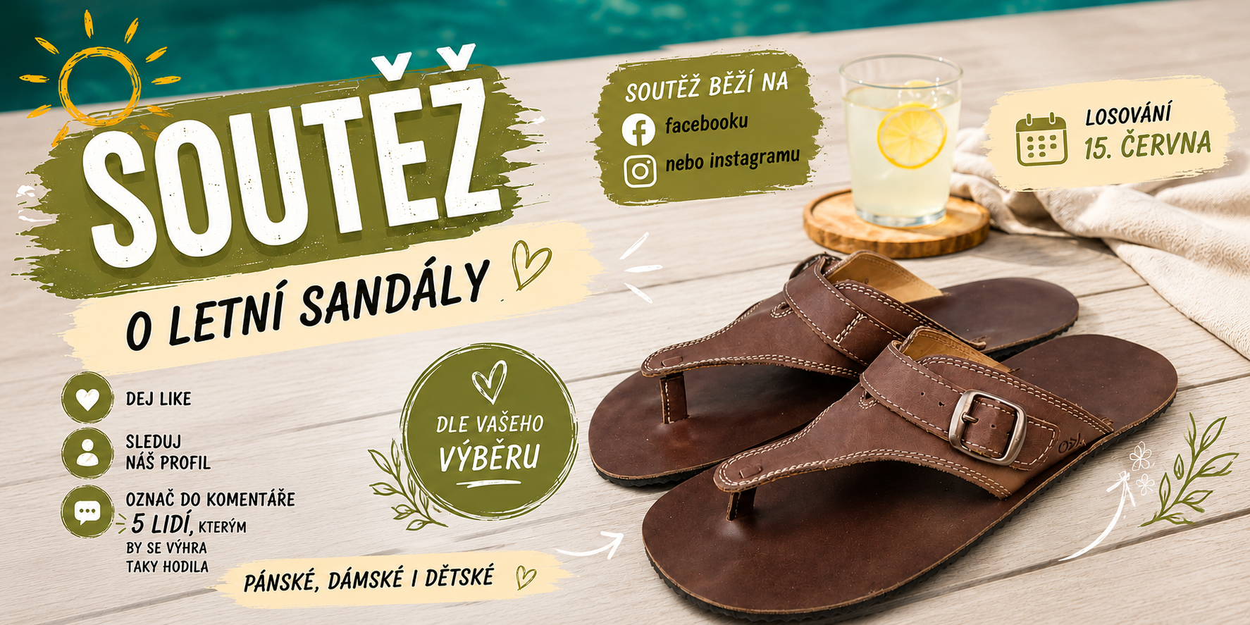 soutěž Okbare na letní sandály