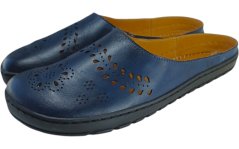 Dámské barefoot kožené nazouváky AMY/N modrá
