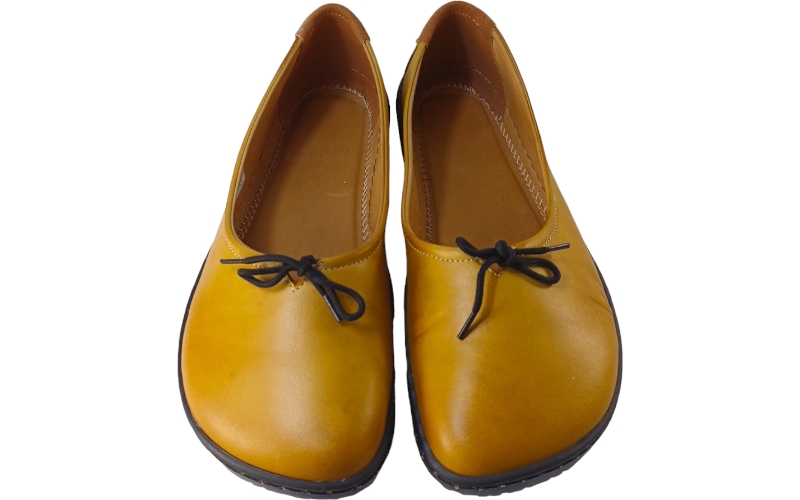 Dámské minimalistické barefoot baleríny PEACH žlutá