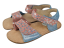 Dívčí kožené barefoot sandálky MIRRISA/I modrá+růžová