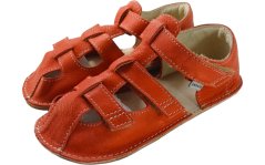 červené barefoot sandálky