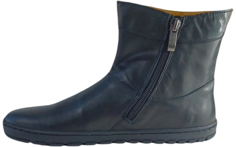 Dámské celokožené  kotníčkové boty na zip COOL černá