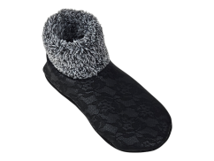 Dětské pružné  papučkové ponožky s kožešinou imitace krajka