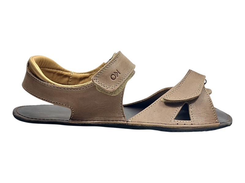 Pánské kožené barefoot sandály  BOUNTY hnědá