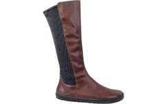 Dámské vysoké barefoot kozačky BARRA/F/N tmavě hnědá