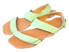Minimalistické barefoot  sandály BORA zelená