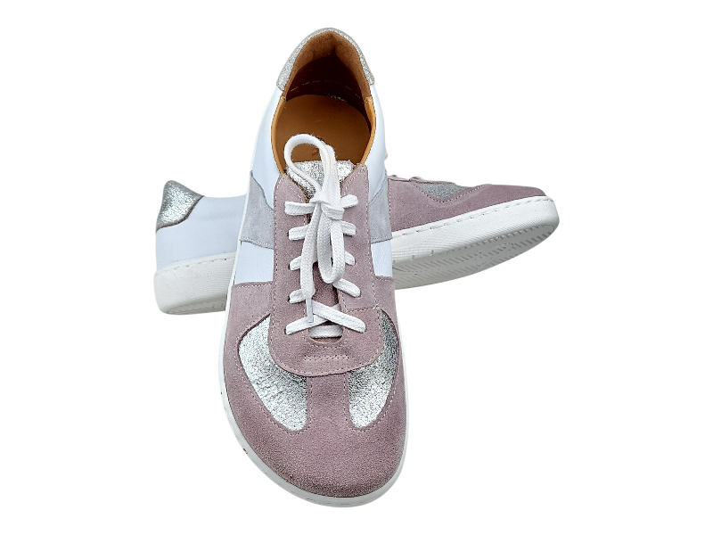 Kožené barefoot dámské sneakers PUMMAI bílá/růžová