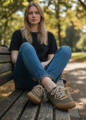 Dámské barefoot kožené tenisky BLANCA/N zelená velur