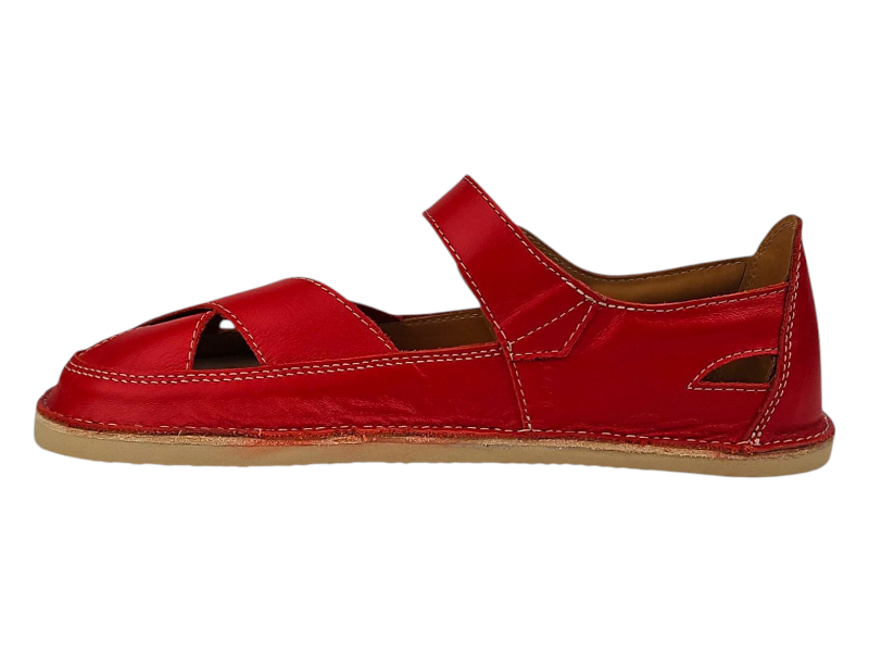barefoot letní red baleríny