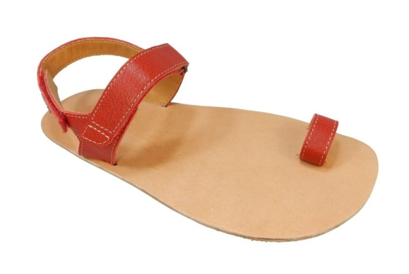 dámské červené bare sandály