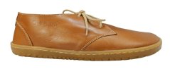 Dámská kožená šněrovací barefoot obuv LIBERTY oříškově hnědá