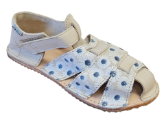 Dětské kožené barefoot sandály Palm krémová
