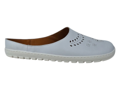 Kožené dámské barefoot nazouváky AMY/N bílá
