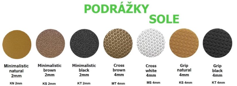 kvalitní barefoot podešev 